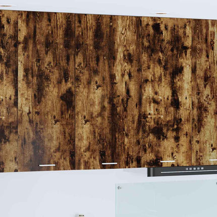 Hängande skåp Rökt ek och vit 50 x 31 x 100 cm Konstruerat trä
