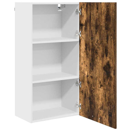 Hängande skåp Rökt ek och vit 50 x 31 x 100 cm Konstruerat trä