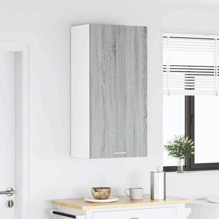 Hängande skåp Grå Sonoma och vit 50 x 31 x 100 cm