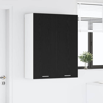 Hängande skåp Svart Ek 80 x 31 x 100 cm Konstruerat trä