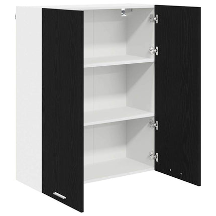 Hängande skåp Svart Ek 80 x 31 x 100 cm Konstruerat trä