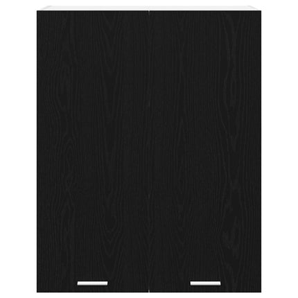 Hängande skåp Svart Ek 80 x 31 x 100 cm Konstruerat trä