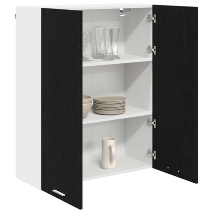Hängande skåp Svart Ek 80 x 31 x 100 cm Konstruerat trä