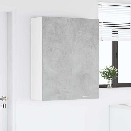 Hängande skåp Betonggrå 80 x 31 x 100 cm Konstruerat trä