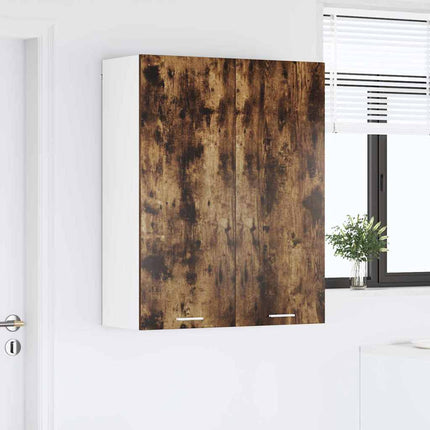 Hängande skåp Rökt ek 80 x 31 x 100 cm Konstruerat trä