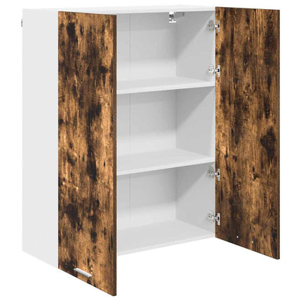 Hängande skåp med dörr Rökt ek 80 x 31 x 100 cm Konstruerat trä