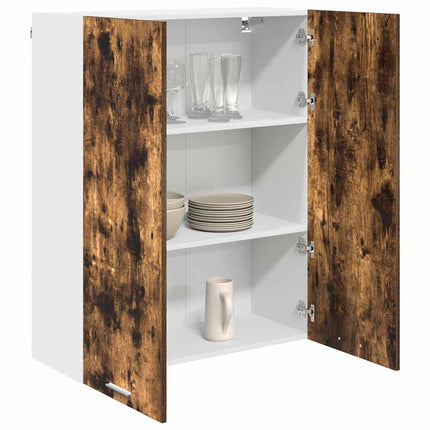 Hängande skåp Rökt ek 80 x 31 x 100 cm Konstruerat trä
