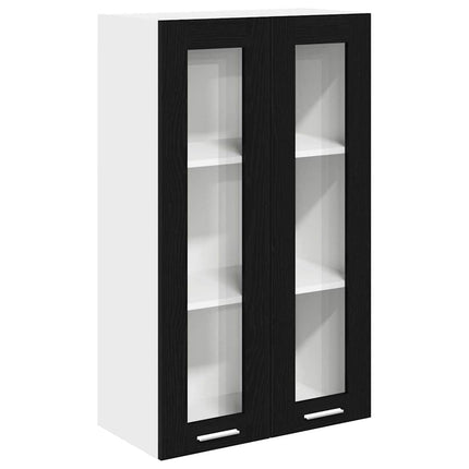 Hängande skåp Riga Svart Ek 60 x 31 x 100 cm Konstruerat trä