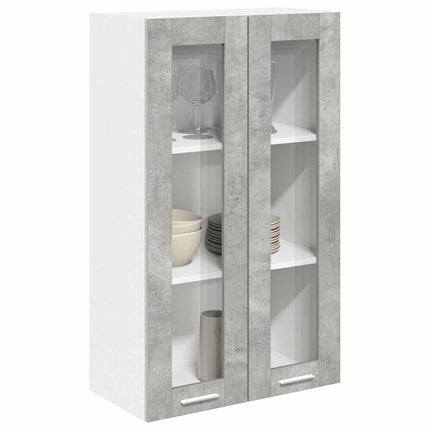 Hängande skåp Betonggrå 60 x 31 x 100 cm Konstruerat trä