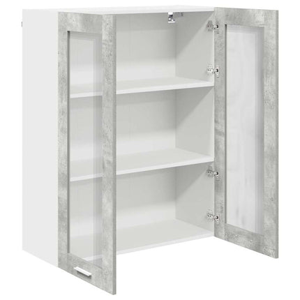 Hängande skåp Betonggrå 80 x 31 x 100 cm Konstruerat trä