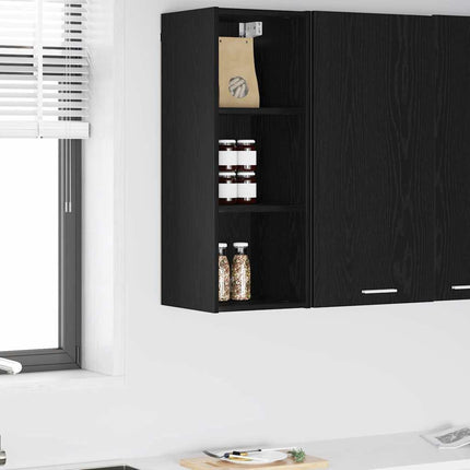 Hängande skåp Svart Ek 30 x 29,5 x 80 cm Konstruerat trä