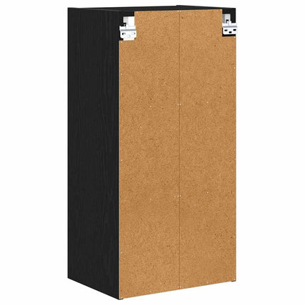 Hängande skåp Svart Ek 40 x 29,5 x 80 cm Konstruerat trä