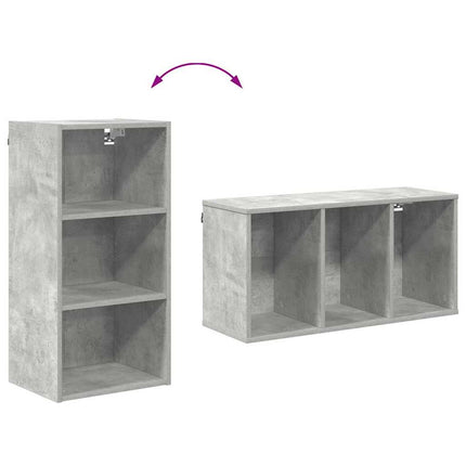 Hängande skåp Betonggrå 40 x 29,5 x 80 cm Konstruerat trä