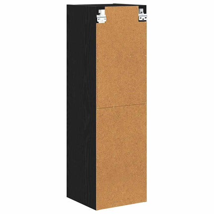 Hängande skåp Svart Ek 30 x 29,5 x 100 cm Konstruerat trä