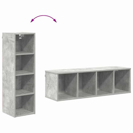 Hängande skåp Betonggrå 30 x 29,5 x 100 cm Konstruerat trä