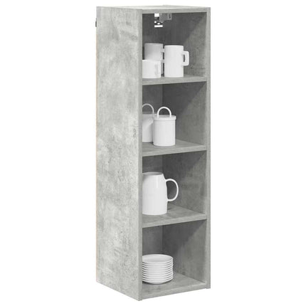 Hängande skåp Betonggrå 30 x 29,5 x 100 cm Konstruerat trä