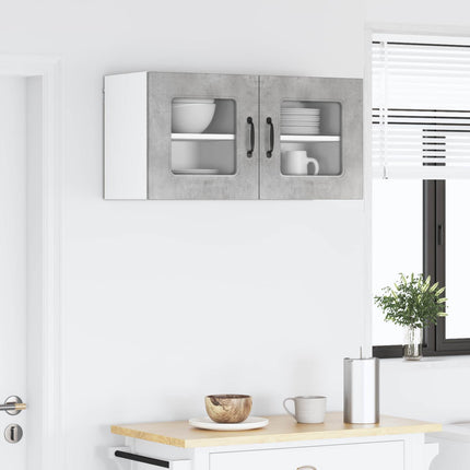Diskmaskin panel Kalmar 2 st Betonggrå Konstruerat trä