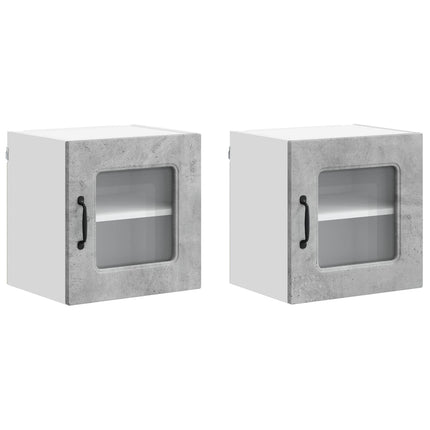 Diskmaskin panel Kalmar 2 st Betonggrå Konstruerat trä