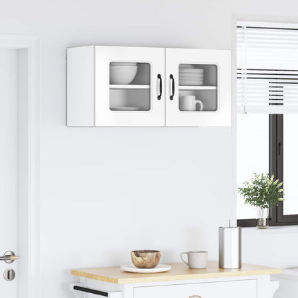 Diskmaskin panel Kalmar 2 st Högblanka vita Konstruerat trä