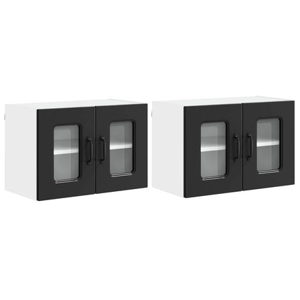 Diskmaskin panel Kalmar 2 st Svart Konstruerat trä