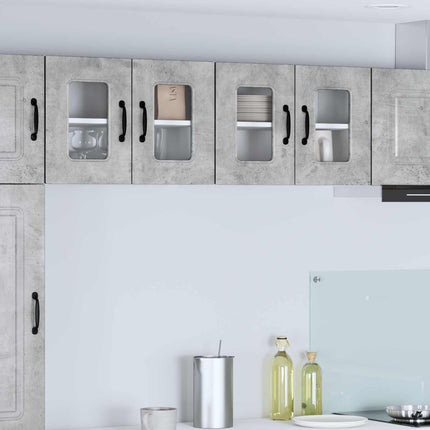 Diskmaskin panel Kalmar 2 st Betonggrå Konstruerat trä