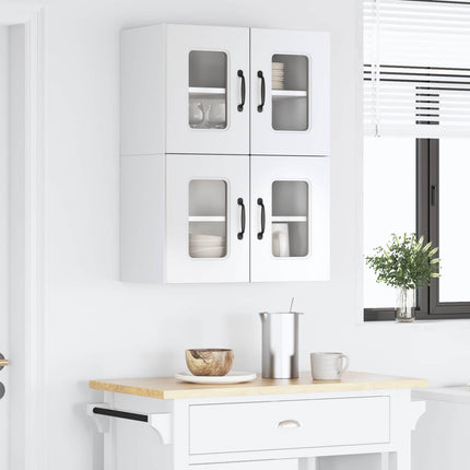 Diskmaskin panel Kalmar 2 st Högblanka vita Konstruerat trä