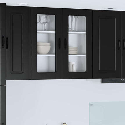 Diskmaskin panel Kalmar Svart 40 x 31 x 80 cm Konstruerat trä