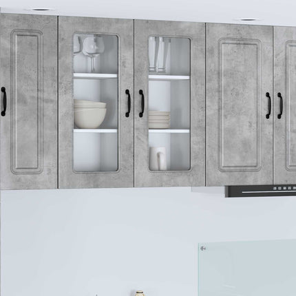 Diskmaskin panel Kalmar 2 st Betonggrå Konstruerat trä