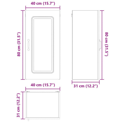 Diskmaskin panel Kalmar Gammalt trä 40 x 31 x 80 cm