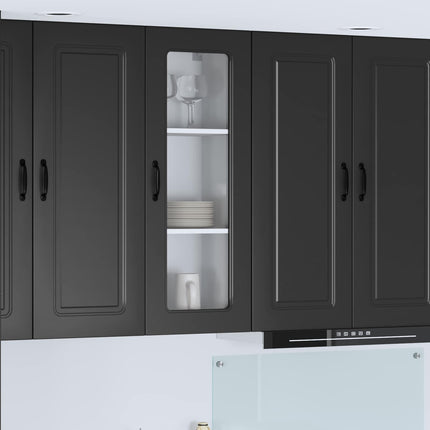 Diskmaskin panel Kalmar Svart 40 x 31 x 100 cm Konstruerat trä