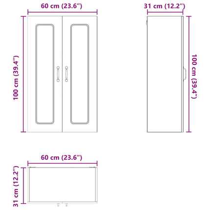 Diskmaskin panel Kalmar Rökt ek 60 x 31 x 100 cm