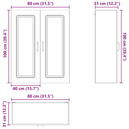 Diskmaskin panel Kalmar Artisan Ek 80 x 31 x 100 cm