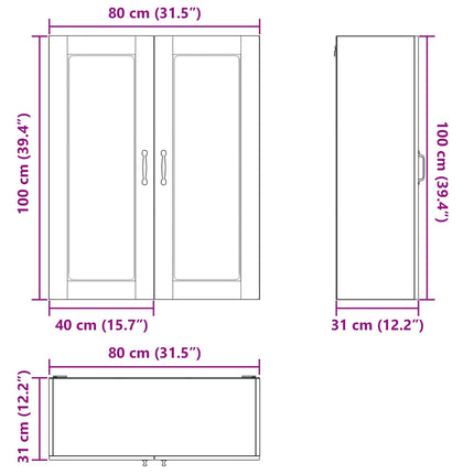Diskmaskin panel Kalmar Grå Sonoma 80 x 31 x 100 cm
