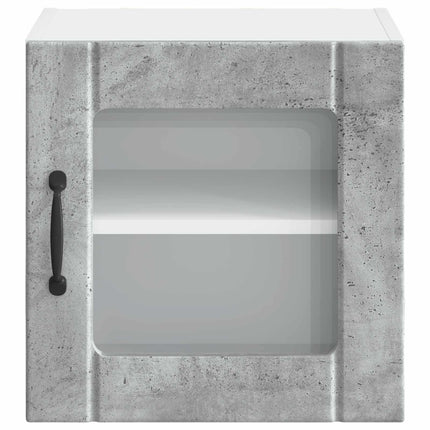 Väggglasförråd LUCCA 2 pcs Betonggrå 40 x 31 x 40 cm