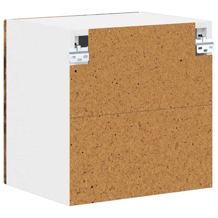 Väggglasförråd LUCCA 2 pcs Rökt ek 40 x 31 x 40 cm