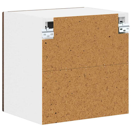 Väggglasförråd LUCCA 2 pcs Brun ek 40 x 31 x 40 cm