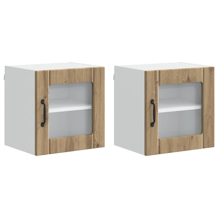 Väggglasförråd LUCCA 2 pcs Artisan-ek 40 x 31 x 40 cm