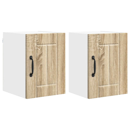 Väggskåp LUCCA 2 pcs Sonoma-ek 30 x 31 x 40 cm Konstruerat trä