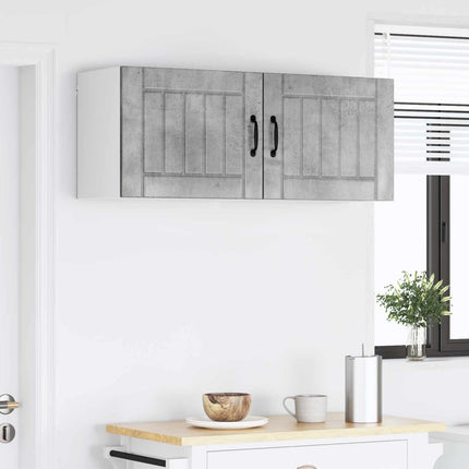 Väggskåp LUCCA 2 pcs Betonggrå 50 x 31 x 40 cm Konstruerat trä