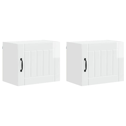 Väggskåp LUCCA 2 pcs Vit högglans 50 x 31 x 40 cm