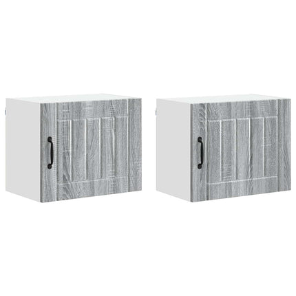 Väggskåp LUCCA 2 pcs Grå sonoma-ek 50 x 31 x 40 cm