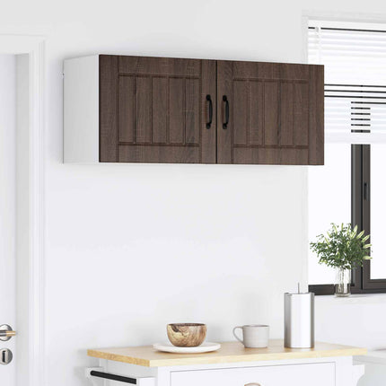 Väggskåp LUCCA 2 pcs Brun ek 50 x 31 x 40 cm Konstruerat trä