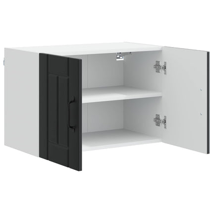 Väggskåp LUCCA 2 pcs Svart 60 x 31 x 40 cm Konstruerat trä