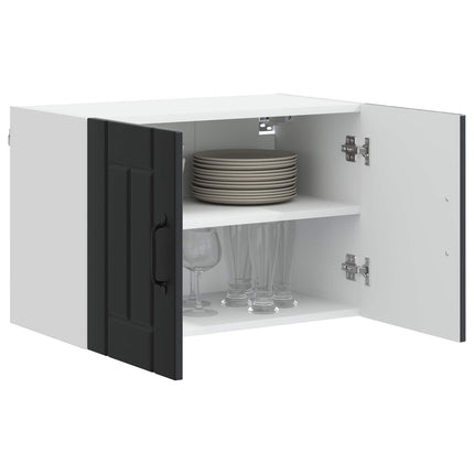 Väggskåp LUCCA 2 pcs Svart 60 x 31 x 40 cm Konstruerat trä