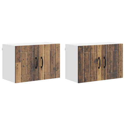 Väggskåp LUCCA 2 pcs Gammalt trä 60 x 31 x 40 cm
