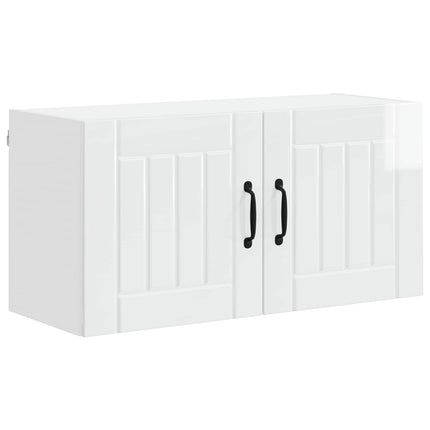 Väggskåp LUCCA Vit högglans 80 x 31 x 40 cm Konstruerat trä