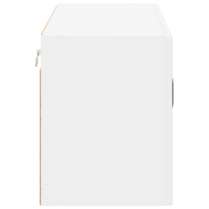 Väggglasförråd LUCCA Vit 80 x 31 x 40 cm Konstruerat trä