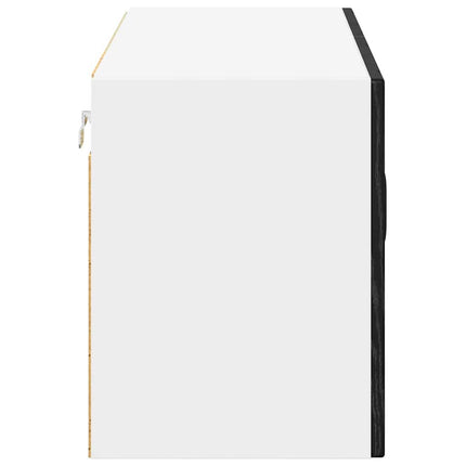 Väggglasförråd LUCCA Svart ek 80 x 31 x 40 cm Konstruerat trä