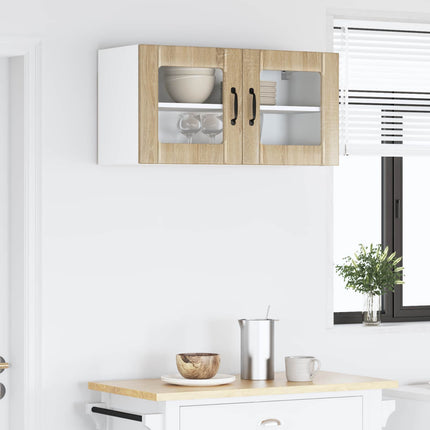 Väggglasförråd LUCCA Sonoma-ek 80 x 31 x 40 cm Konstruerat trä