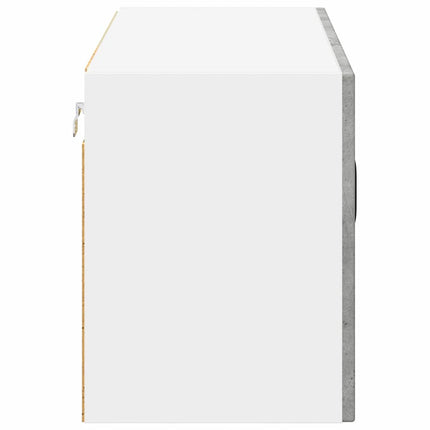 Väggglasförråd LUCCA Betonggrå 80 x 31 x 40 cm Konstruerat trä